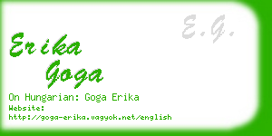 erika goga business card